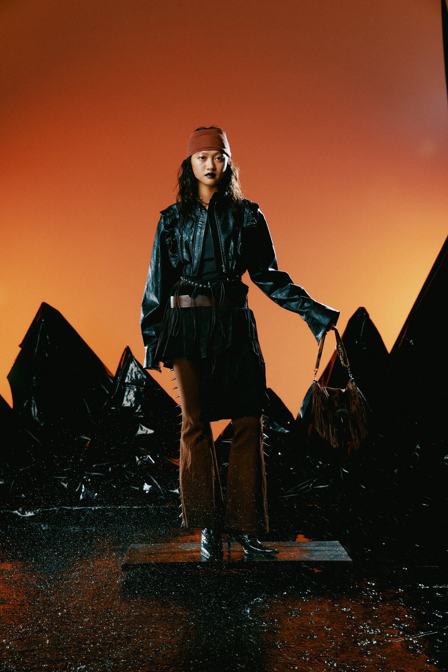 THE FRILL LEATHER JACKET