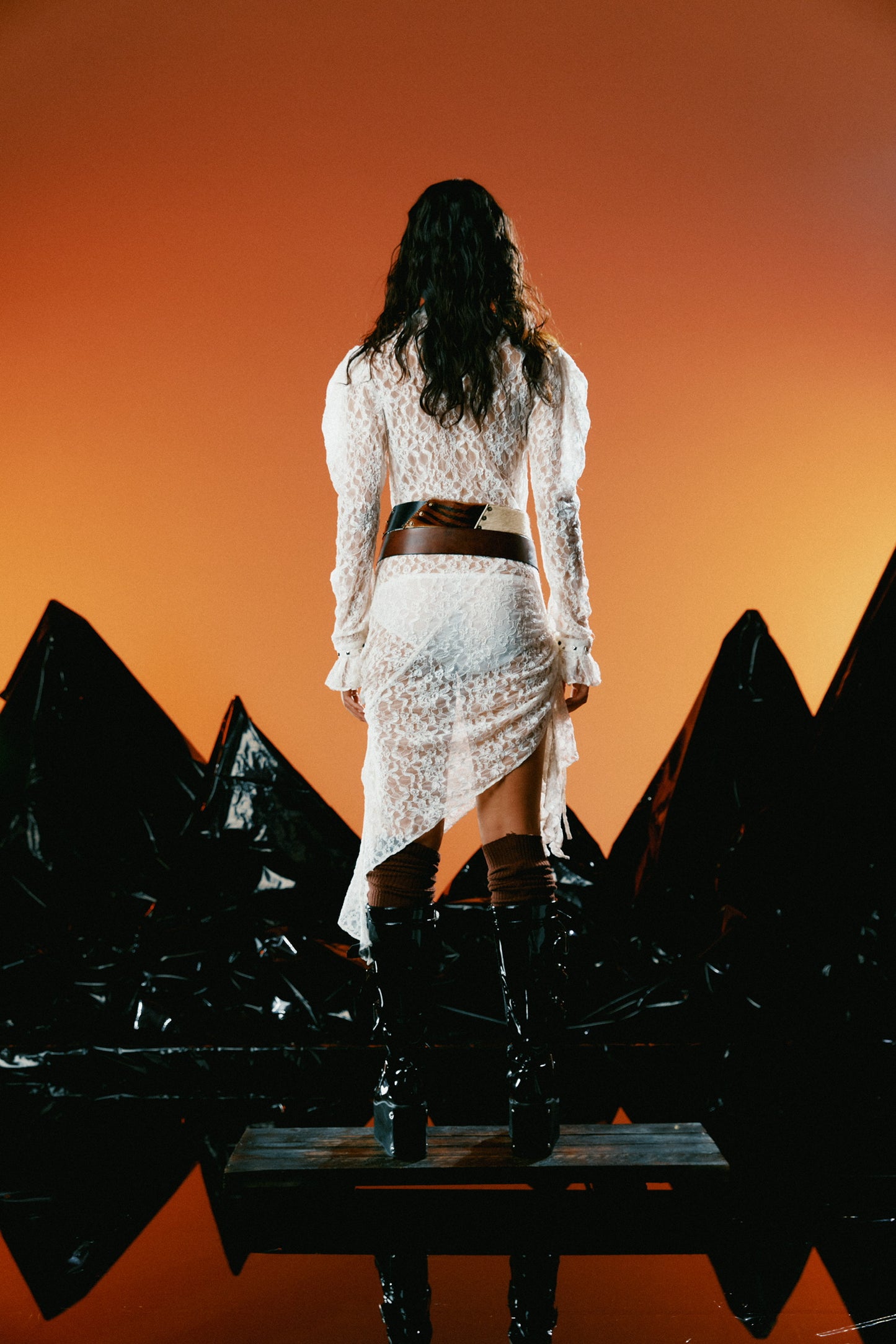 THE WHITE LACE SHIRT DRESS