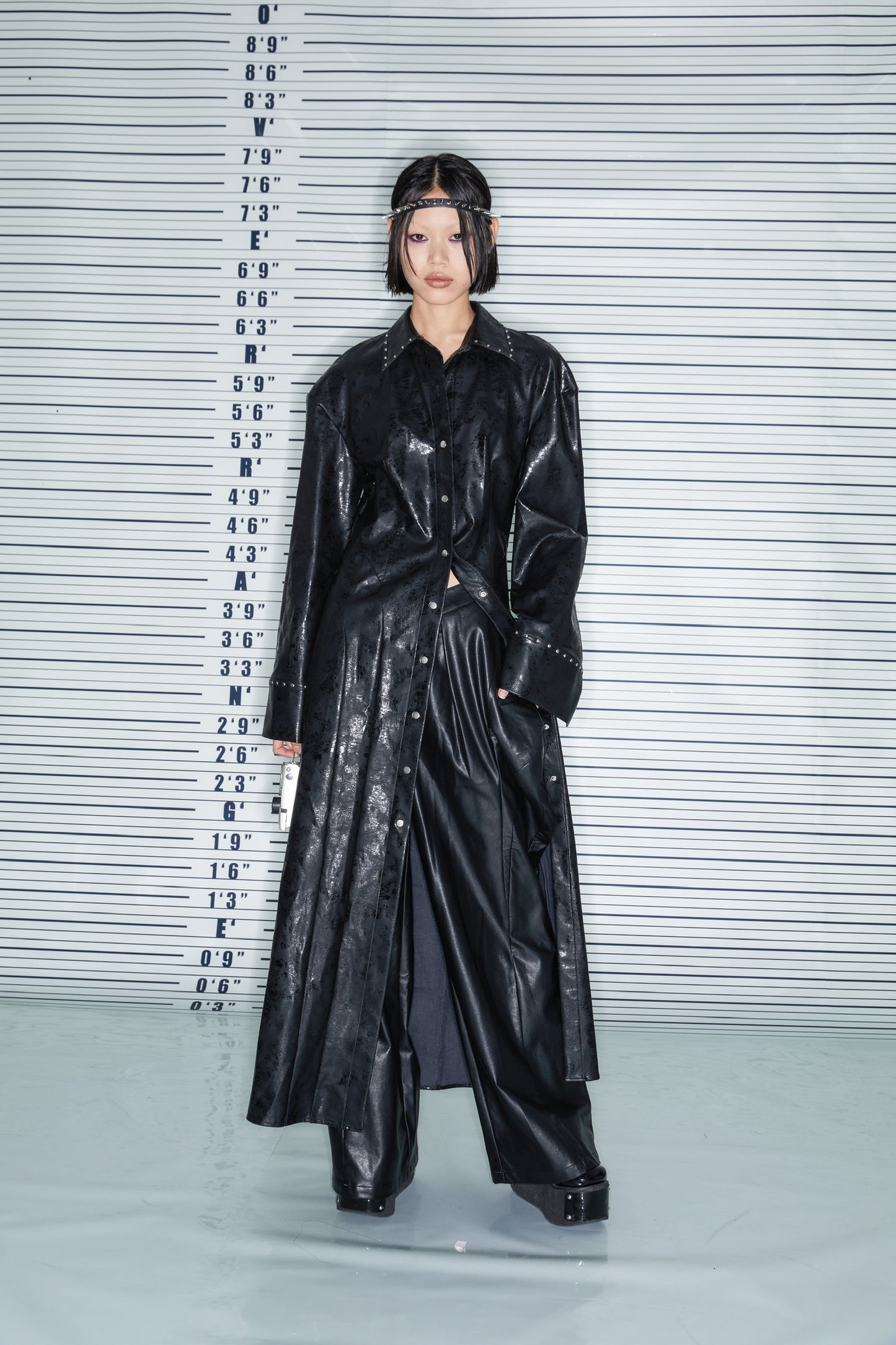 THE STUDDED BLACK TRENCH COAT