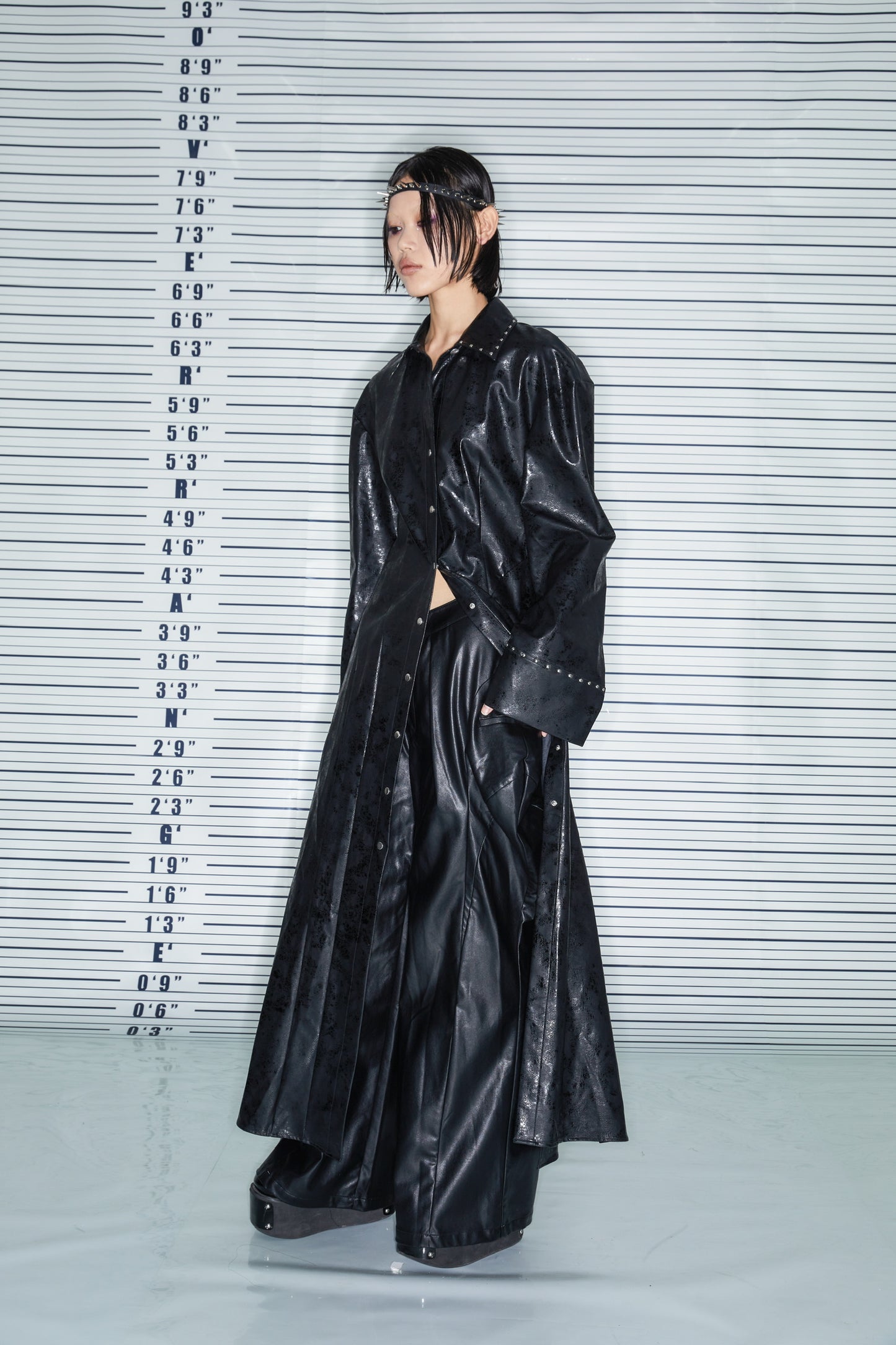 THE STUDDED BLACK TRENCH COAT