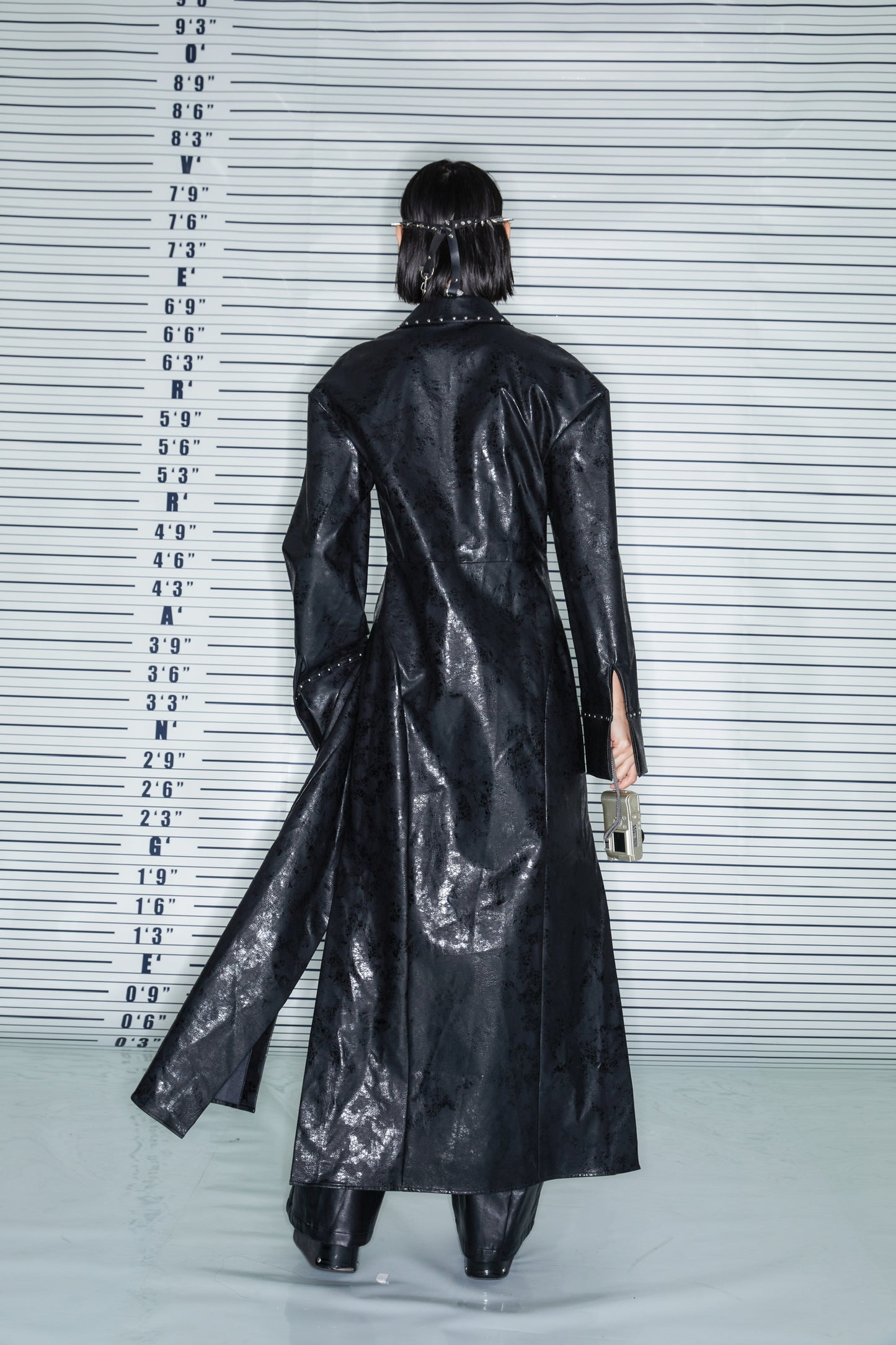 THE STUDDED BLACK TRENCH COAT