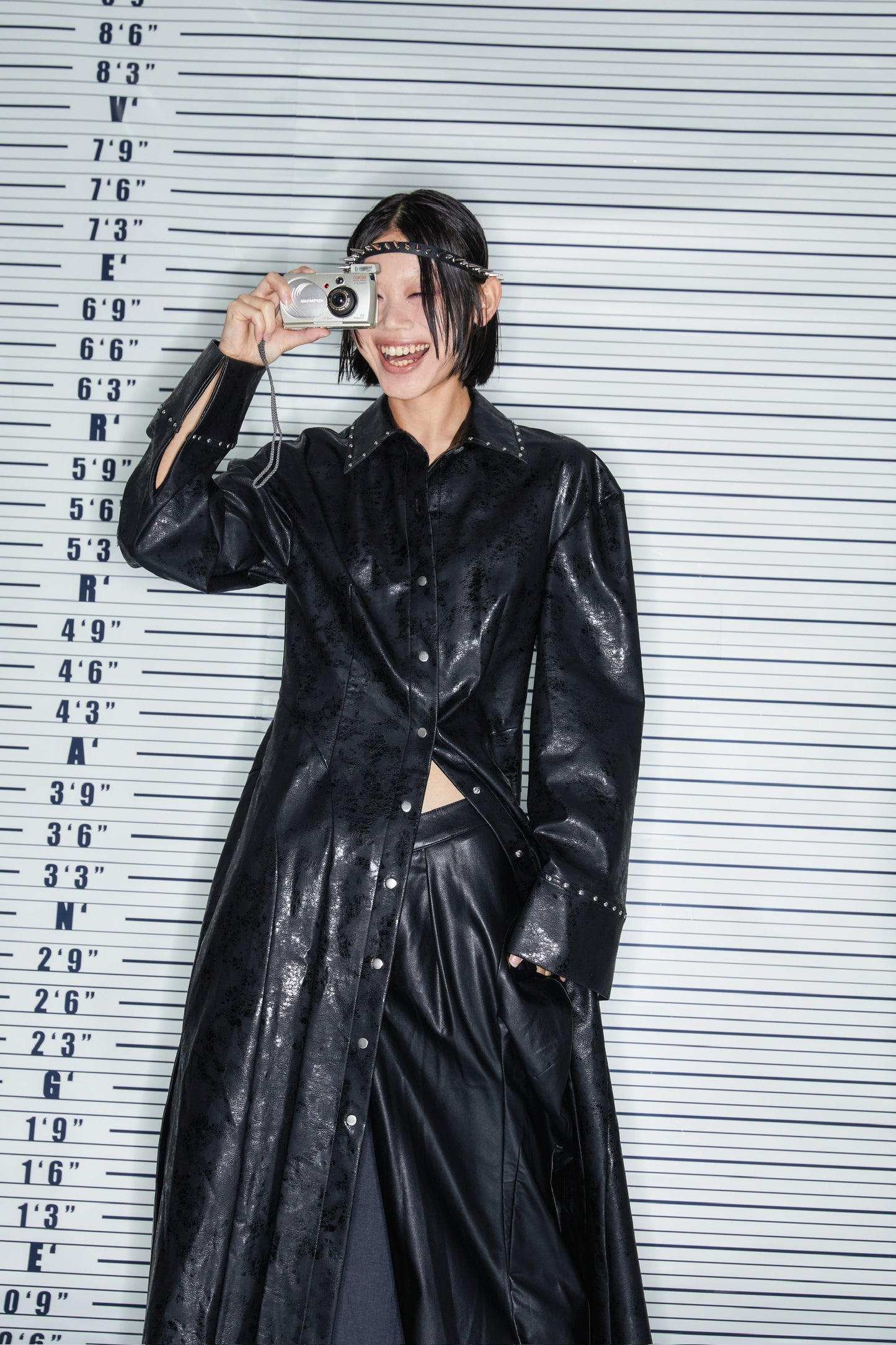 THE STUDDED BLACK TRENCH COAT