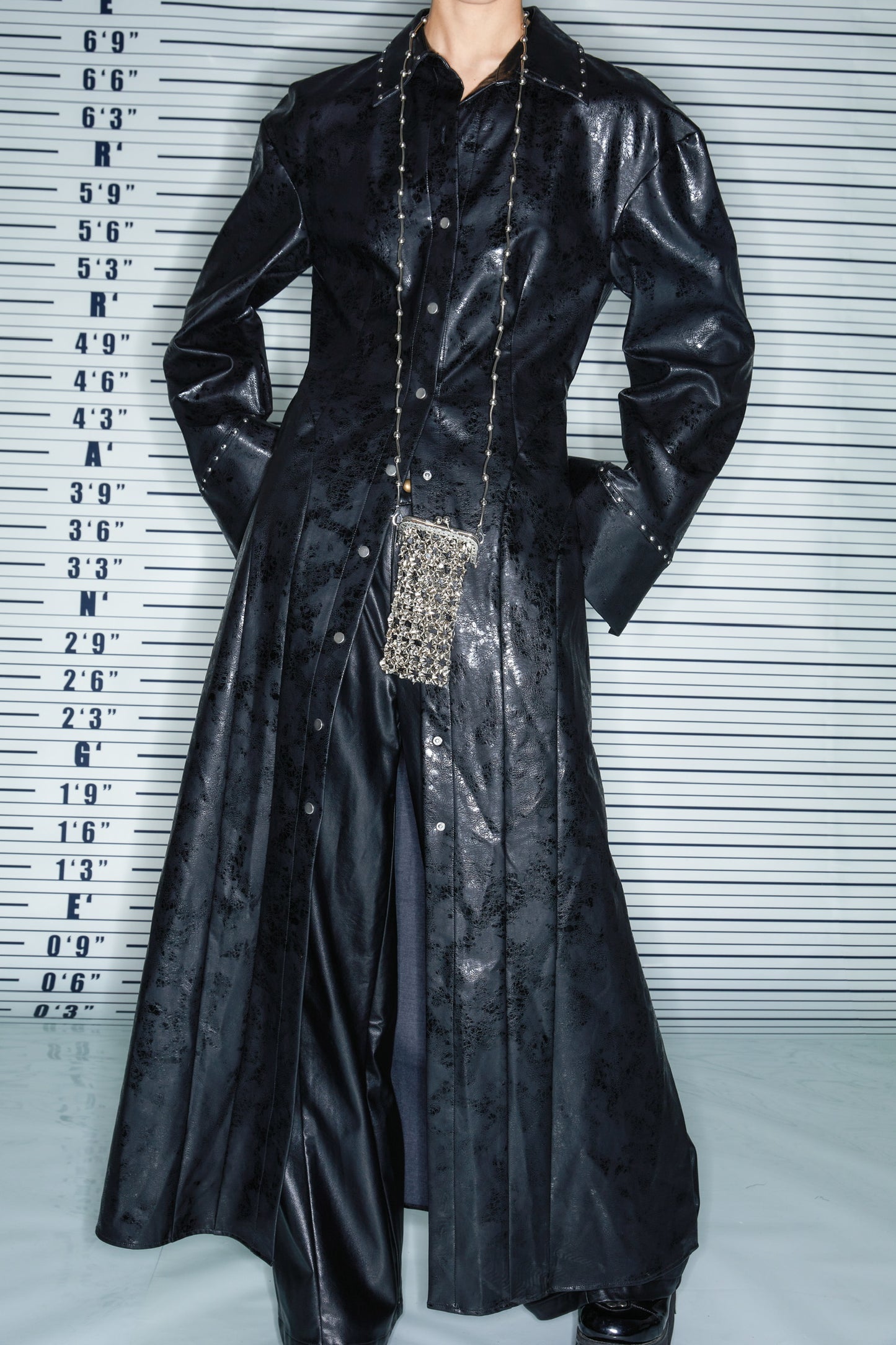 THE STUDDED BLACK TRENCH COAT