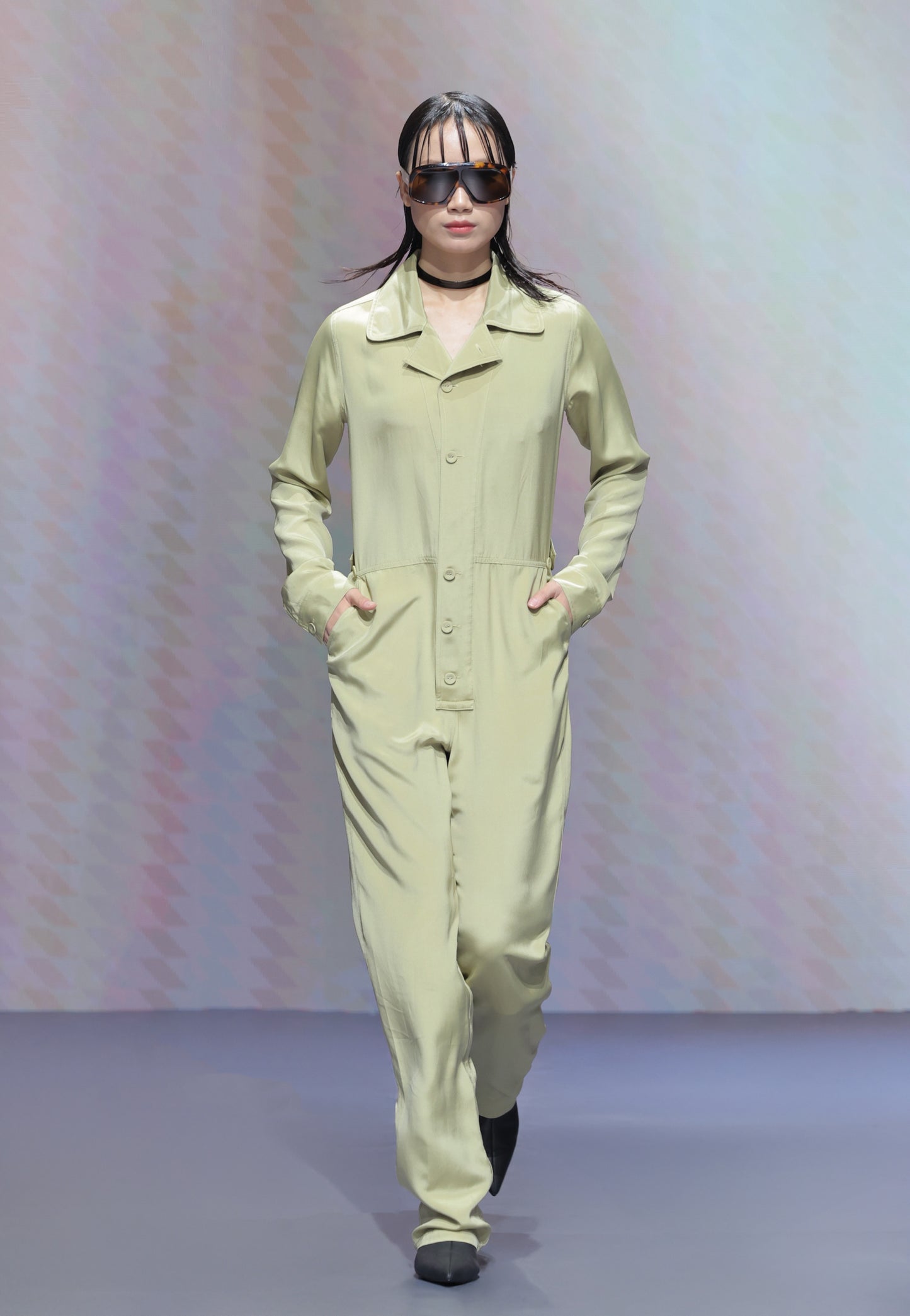 White Linen-Cotton Jumpsuit