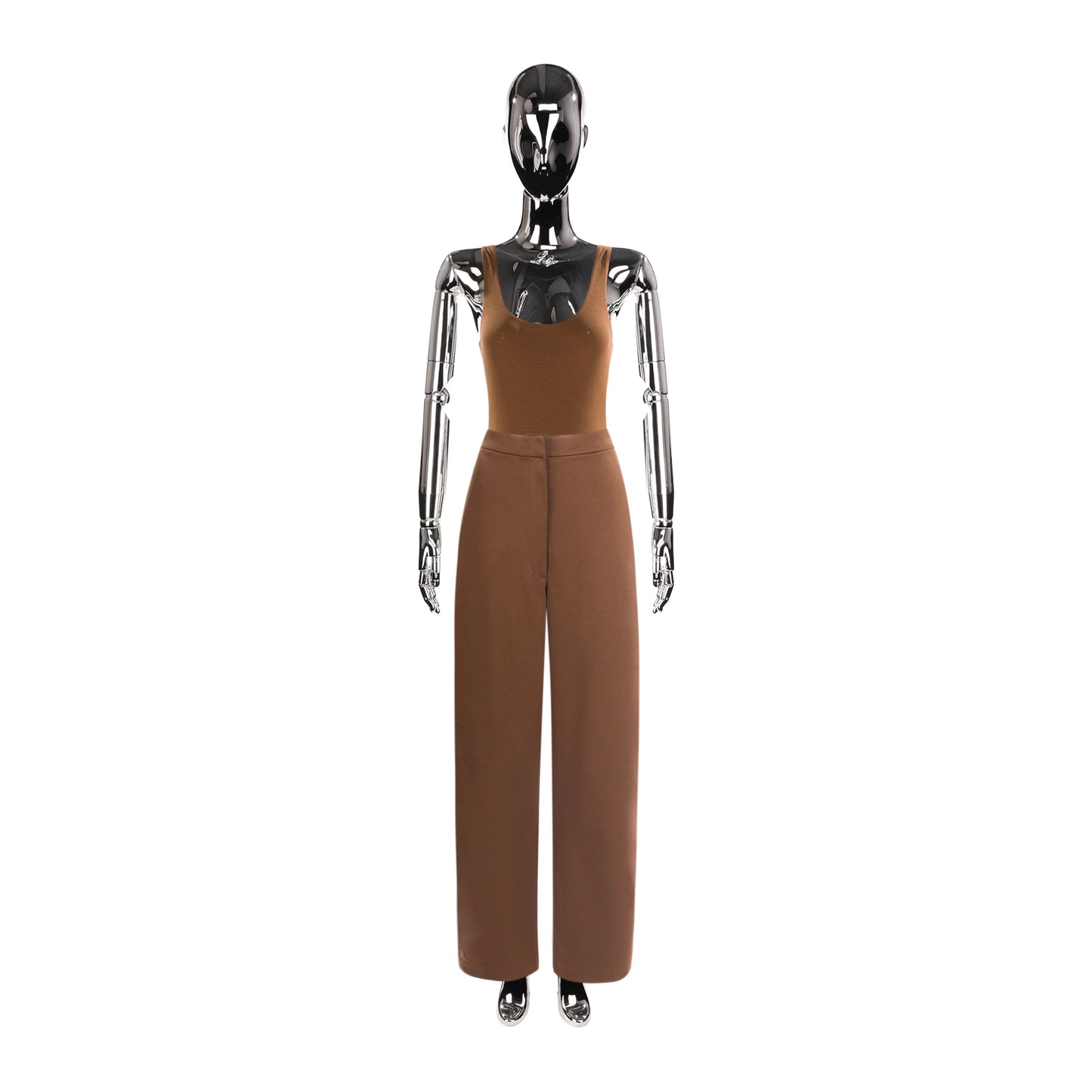 BROWN PONTE SUIT PANT