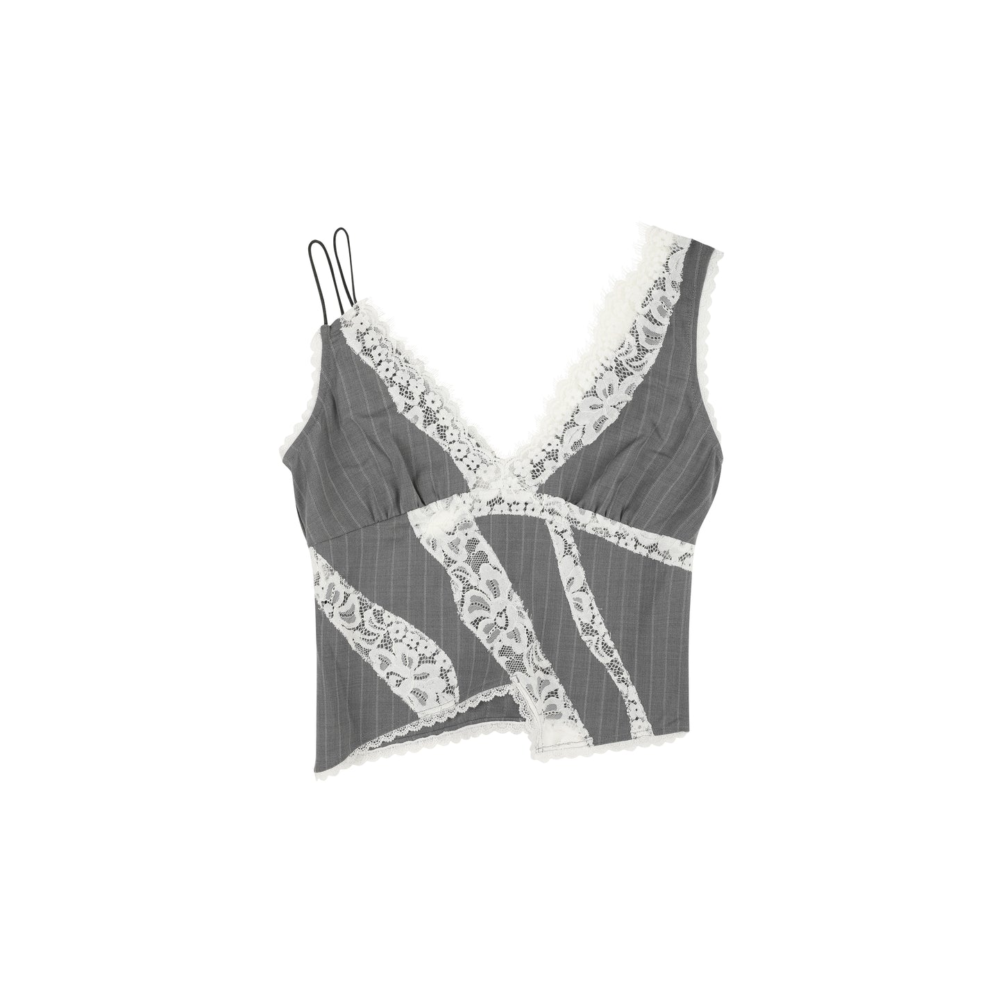 THE PINSTRIPE LACE TOP