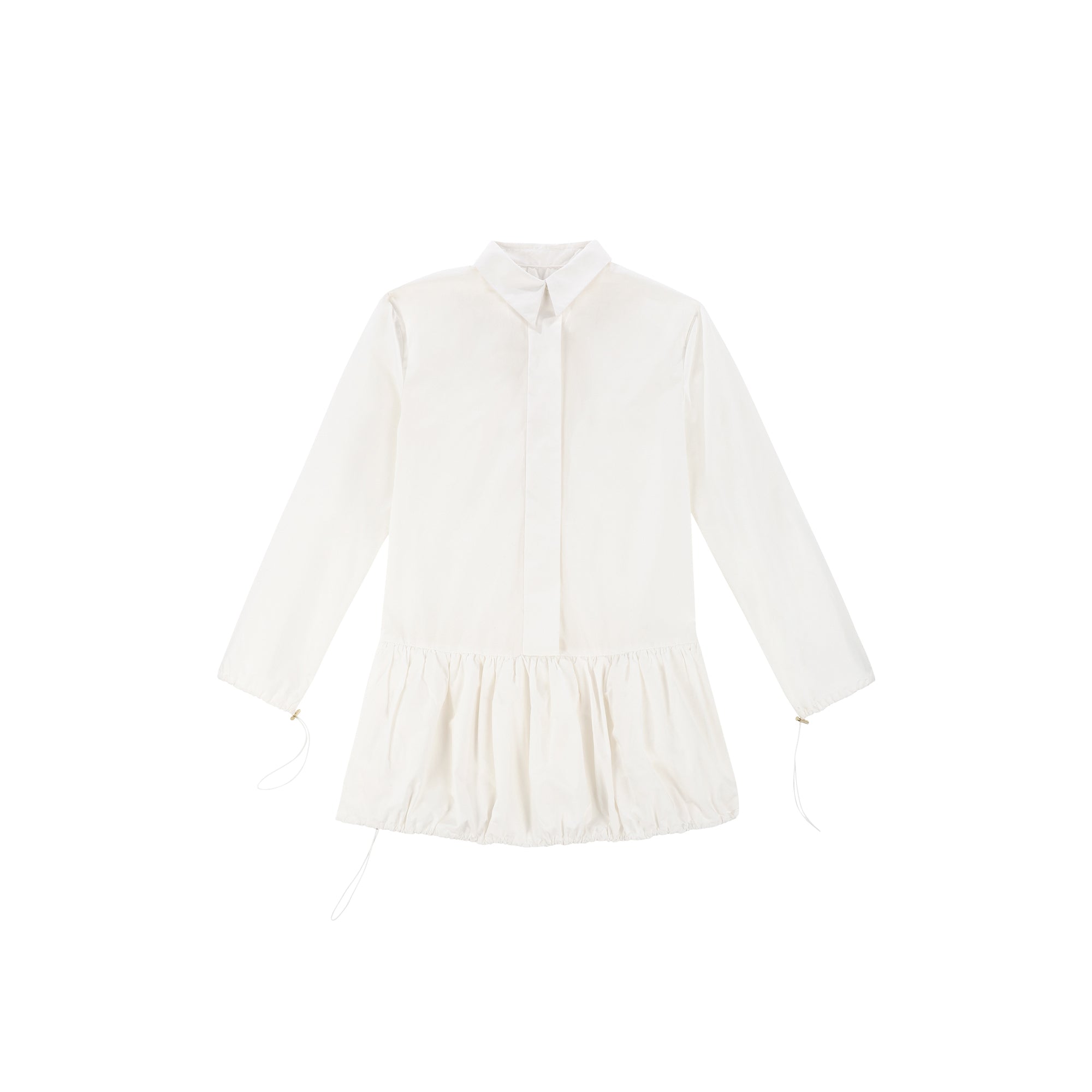 White Bubble Hem Shirt Dress | Sixa Rev XXL White Bubble Hem Shirt Dress | Sixa Rev XXL
