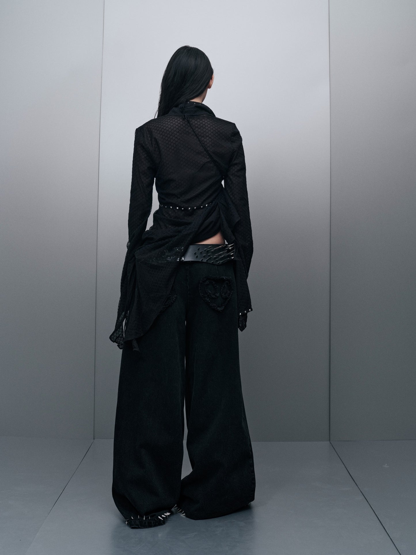 THE BLACK LACE SHIRT DRESS