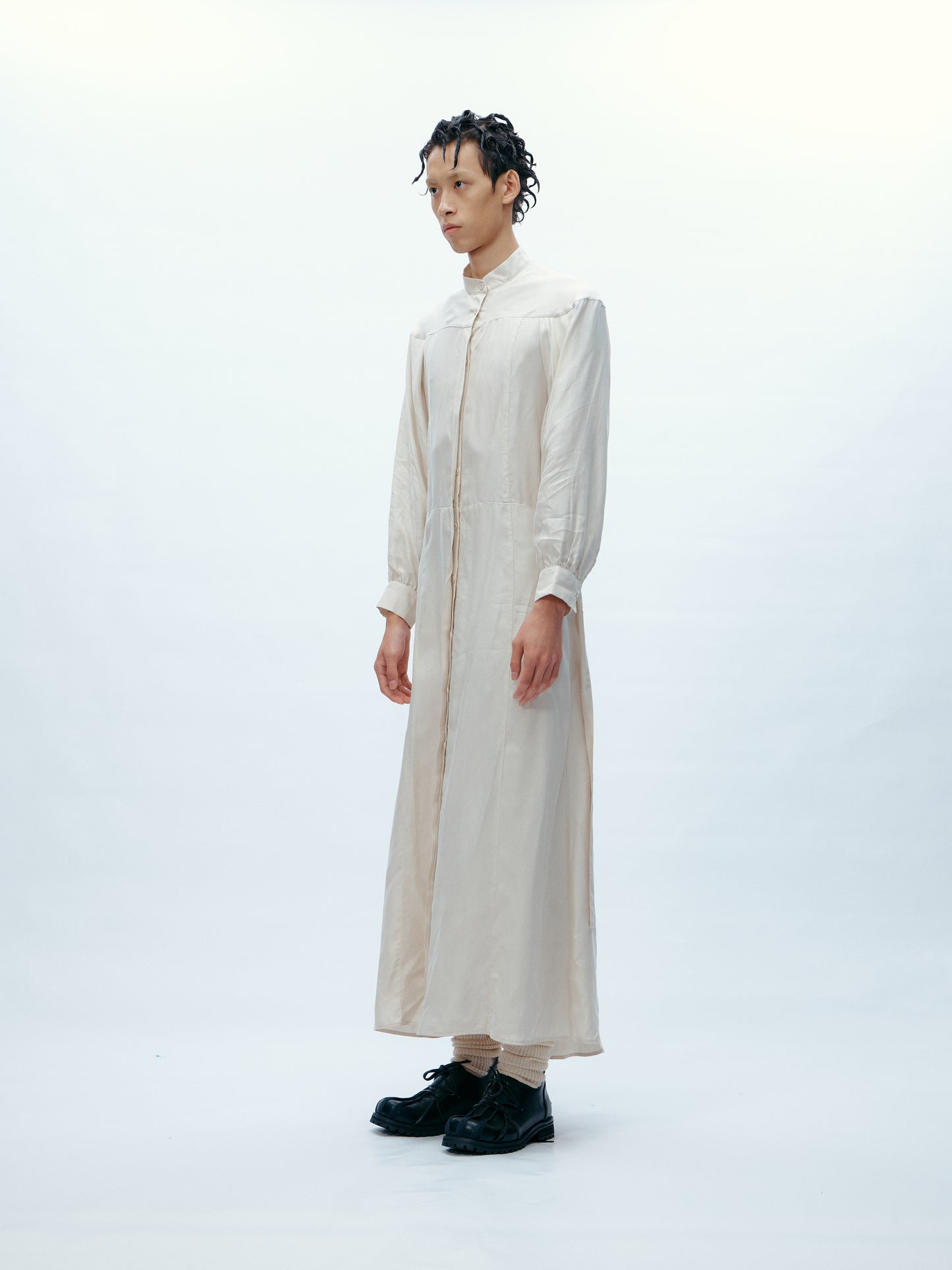 White Relaxed Shirt Dress