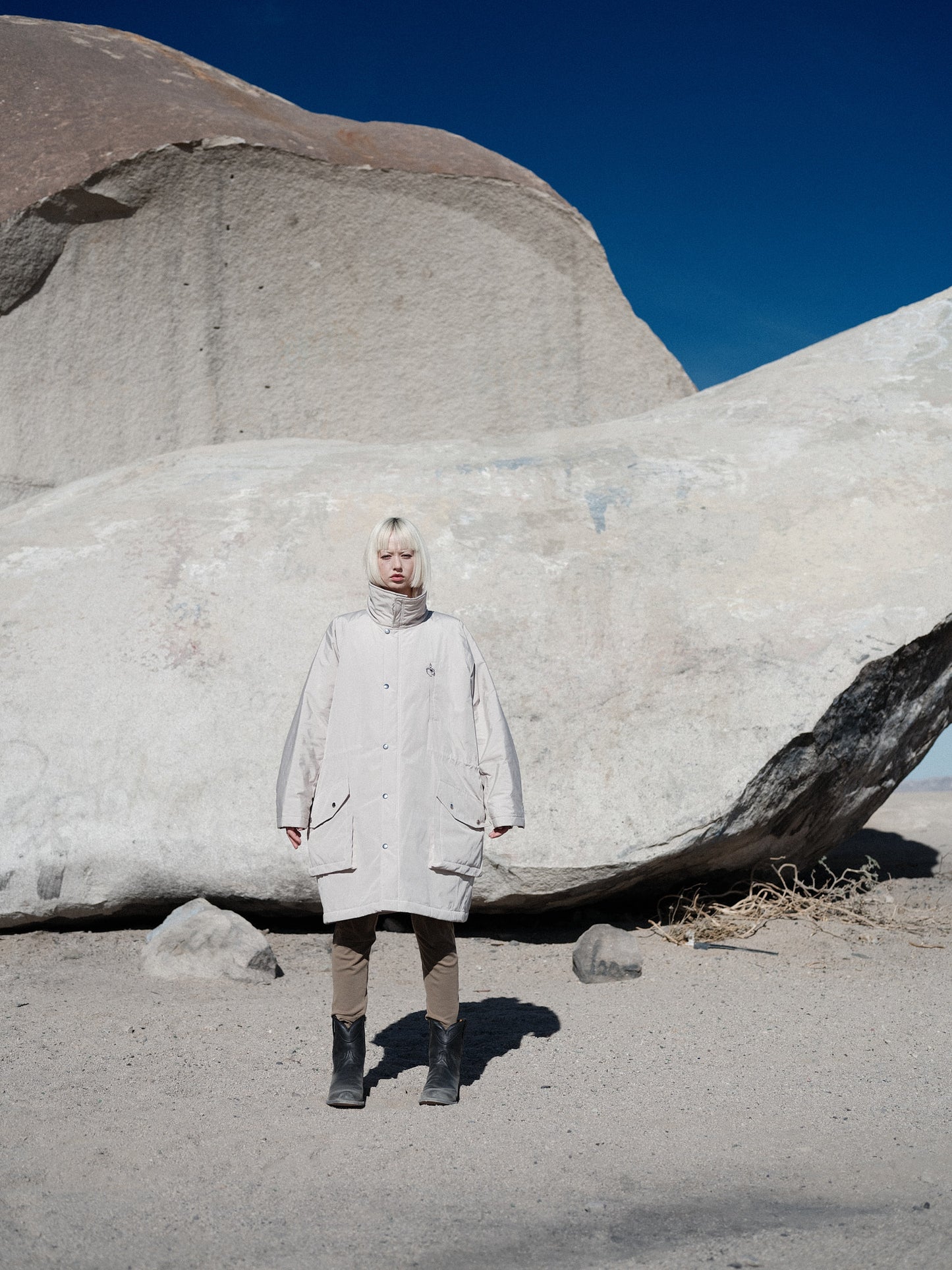 White Wool Parka Jacket