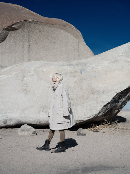 White Wool Parka Jacket