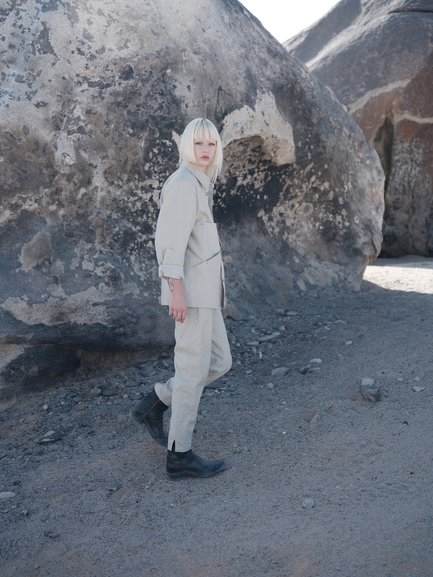 White Linen Workwear Shirt