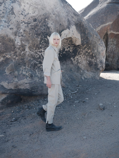 White Linen Workwear Shirt