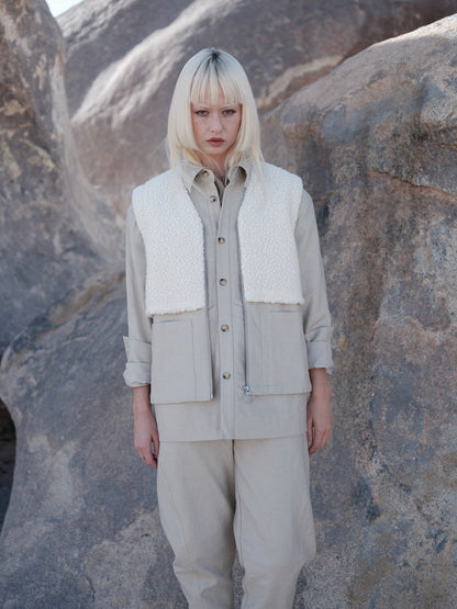 White Linen Workwear Shirt