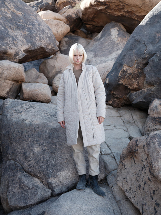 White Quilted Puffer Jacket