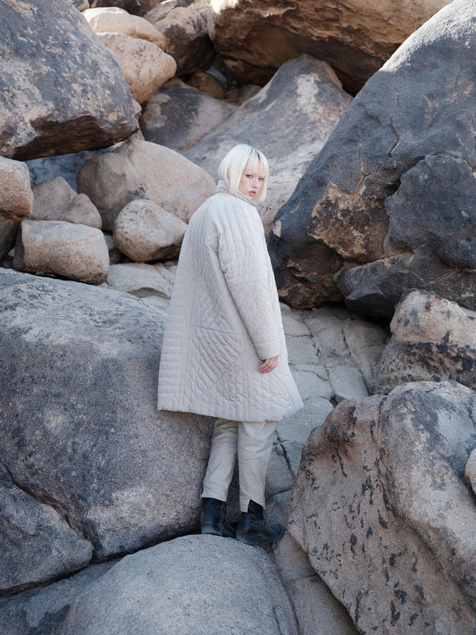 White Quilted Puffer Jacket