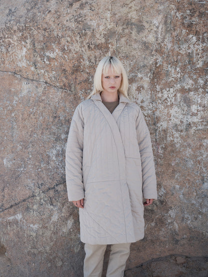 White Quilted Puffer Jacket