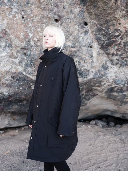 Black Wool Parka Jacket