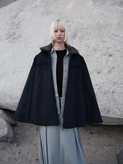 Blue Detachable Button Shirt