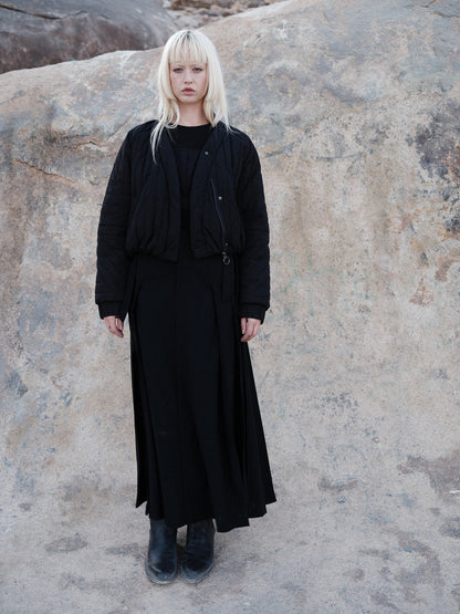 Black Cropped Cocoon Jacket