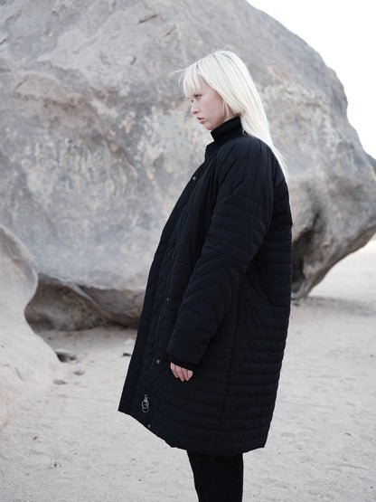 Black Quilted  Puffer Jacket