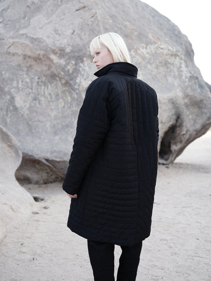 Black Quilted  Puffer Jacket