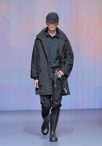 Black Wool Parka Jacket