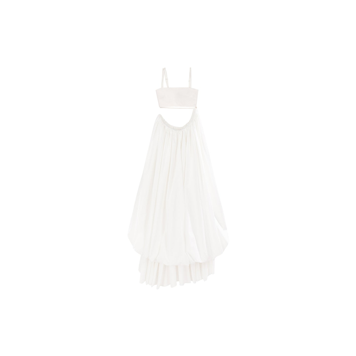 WHITE ORGANIC COTTON BUBBLE DRESS