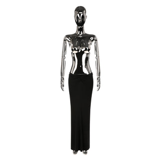 SUSTAINABLE DRAPED JERSEY MAXI SKIRT
