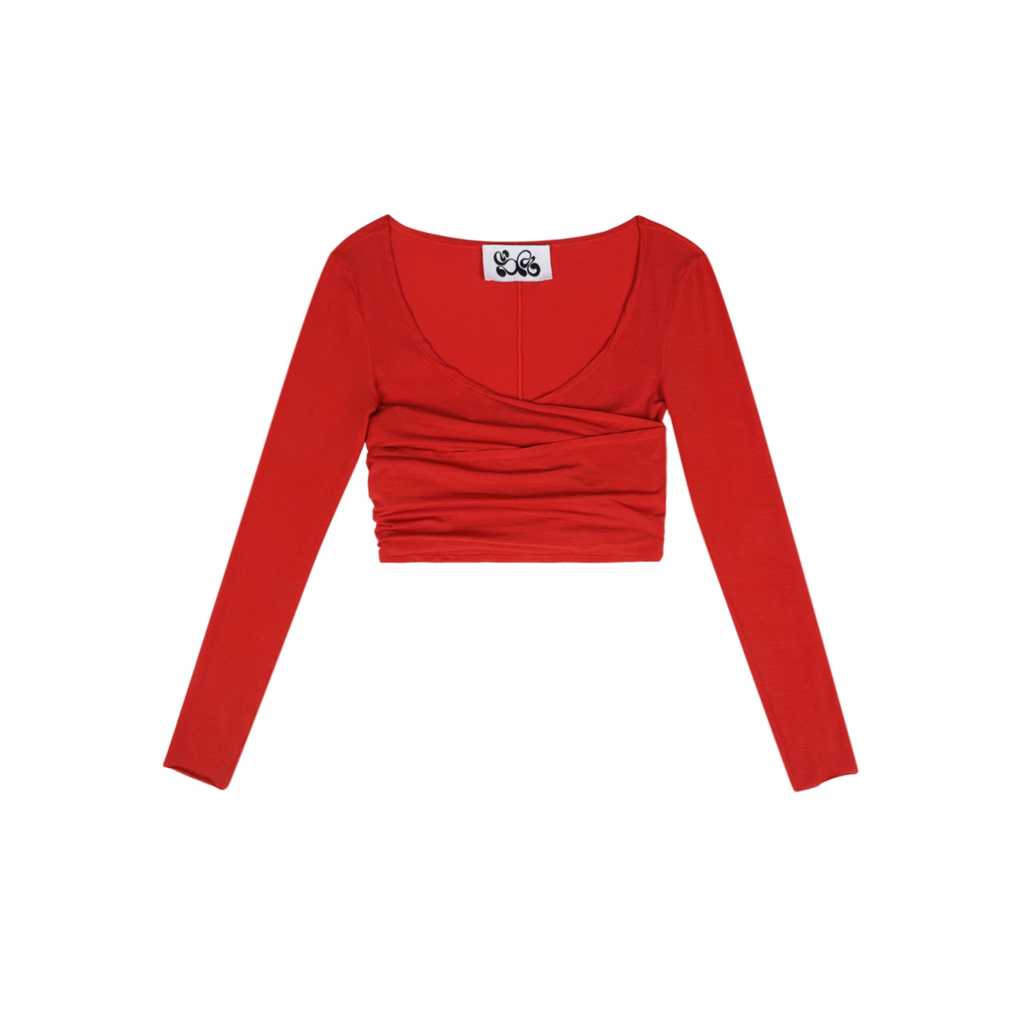 RED JERSEY WRAP TOP