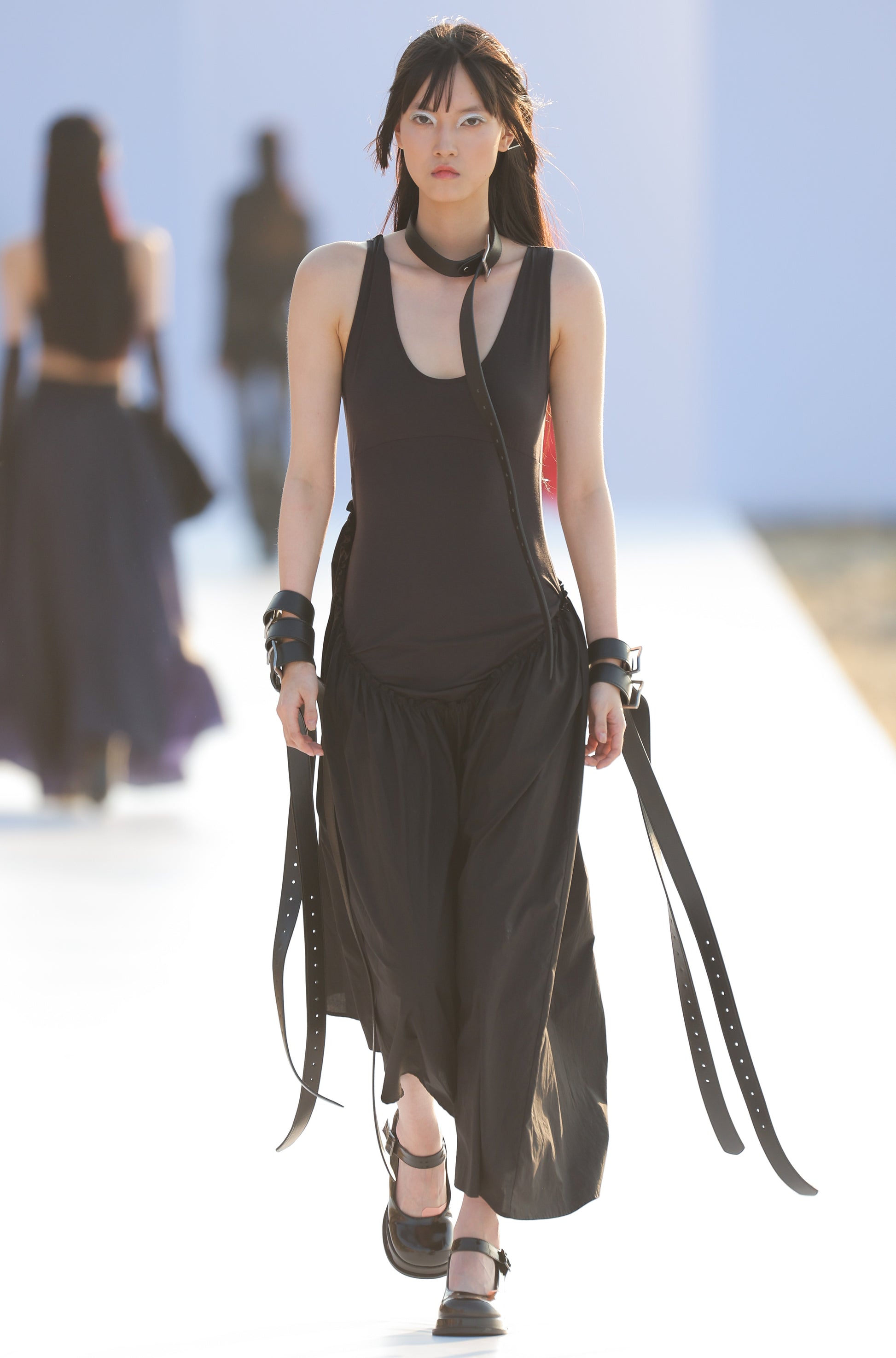 Black Drop Waist Poplin Jersey Dress | Sixa Rev Black Drop Waist Poplin Jersey Dress | Sixa Rev